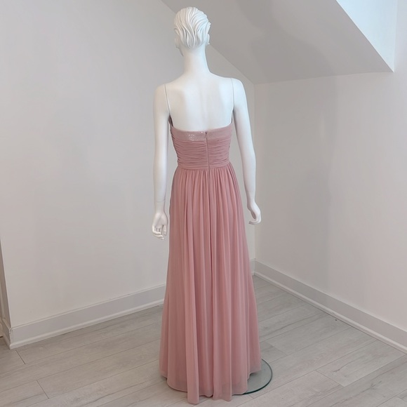 NWT SAMPLE Dessy 2904 size 10 Rose Lux Chiffon. Pristine Condition. - Picture 5 of 8